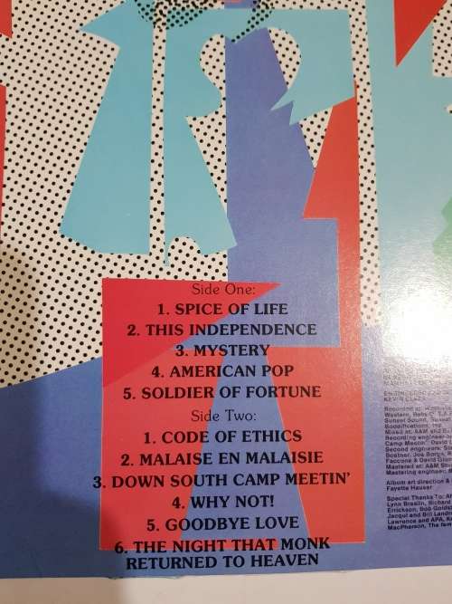 The Manhattan Transfer, Bodies and Souls LP, VG