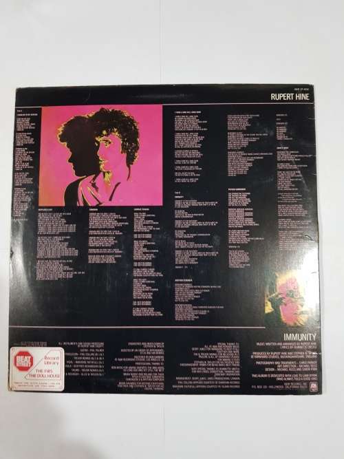 Rupert Hine, Immunity LP, VG+, US Import