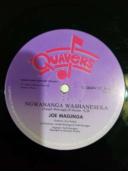 Joe Masunga, Ngwananga Washaneseka LP Maxi Promo VG