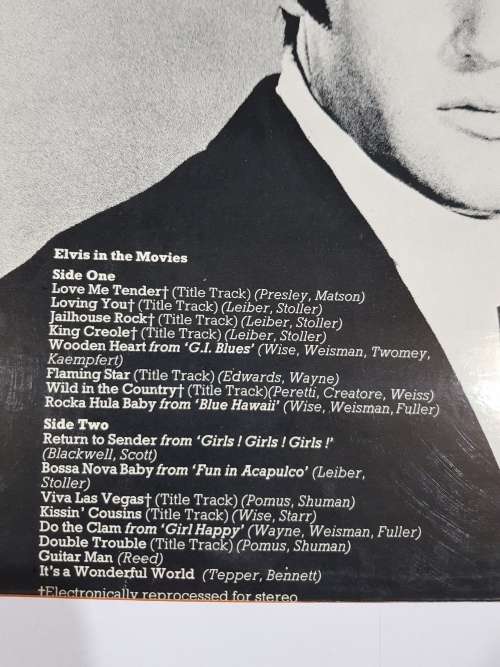 Elvis Presley, Elvis in the Movies LP, VG+