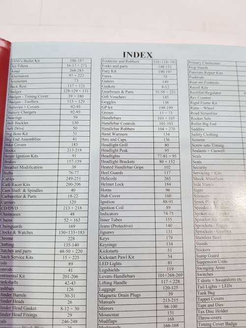 Royal Enfield Bullet 2014/2015 Parts Catalogue, Hitchcocks