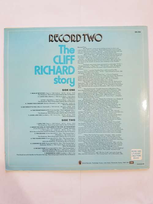 The Cliff Richard Story Record Two LP, VG+