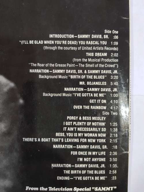 Sammy Davis Jr, Sammy, The Original Television Soundtrack LP, VG