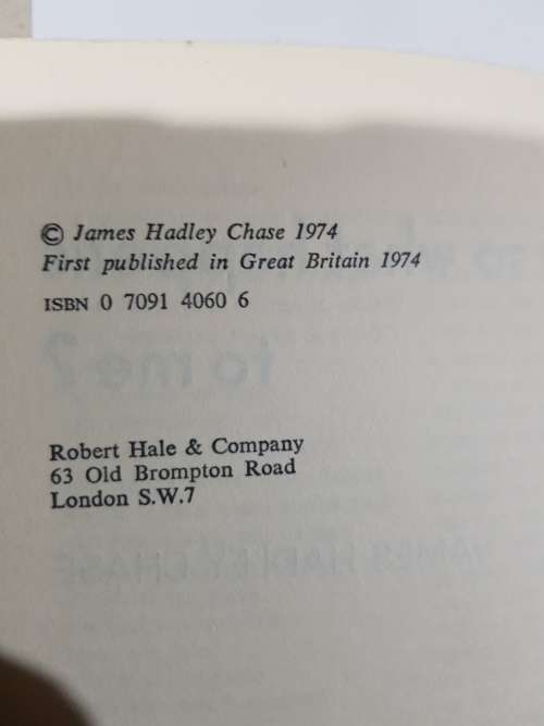 So What Happens to Me by James Hadley Chase
