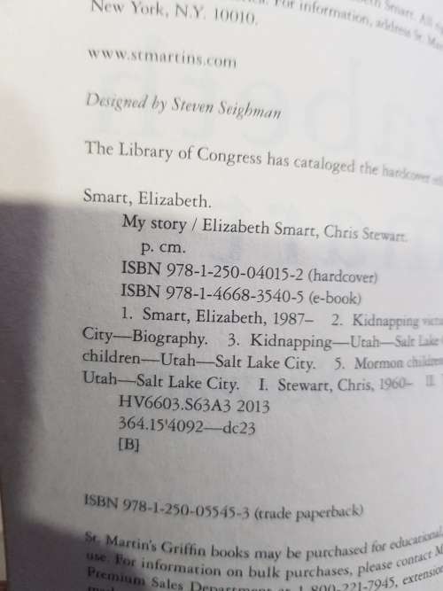 My Story by Elizabeth Smart with Chris Stewart