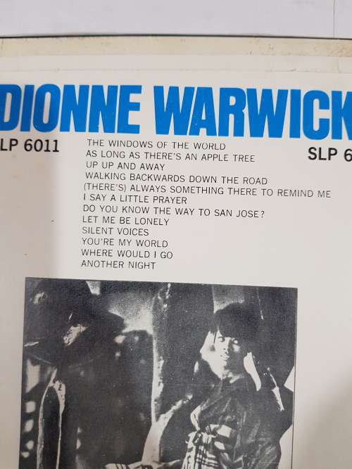 Dionne Warwick, The Windows of the World LP, VG