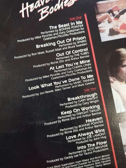 Heavenly Bodies, Motion Picture Soundtrack LP