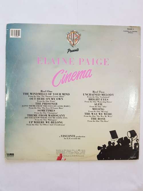 Elaine Paige, Cinema LP