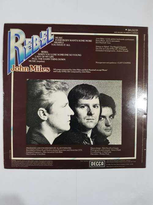 John Miles, Rebel LP, VG+