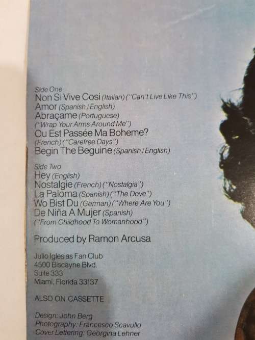 Julio Iglesias, Julio LP,