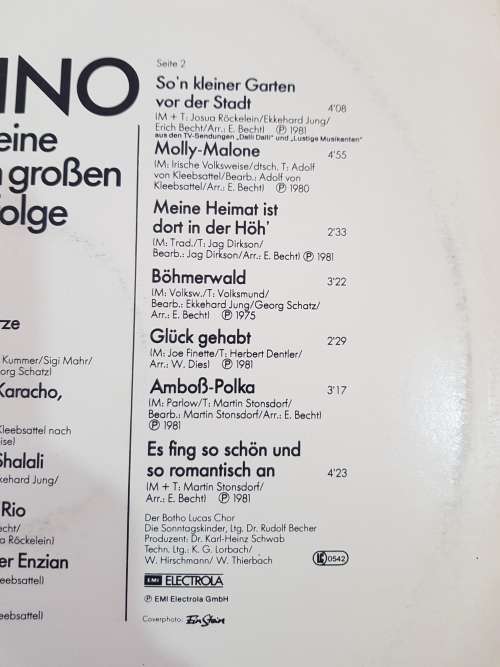 Heino, Seine Neuen Groben Erfolge LP