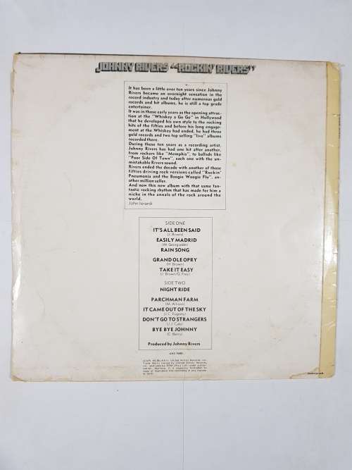 Johnny Rivers, Rockin Rivers LP, VG
