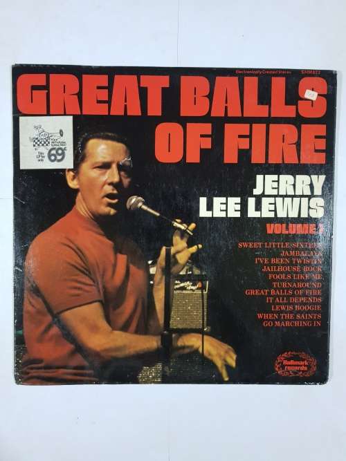 Jerry Lee Lewis, Great Balls of Fire LP, VG
