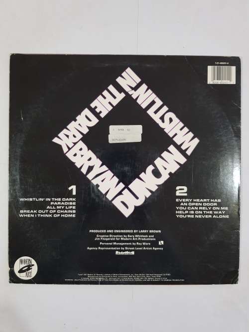 Bryan Duncan, Whistlin` in the Dark LP, VG+, US