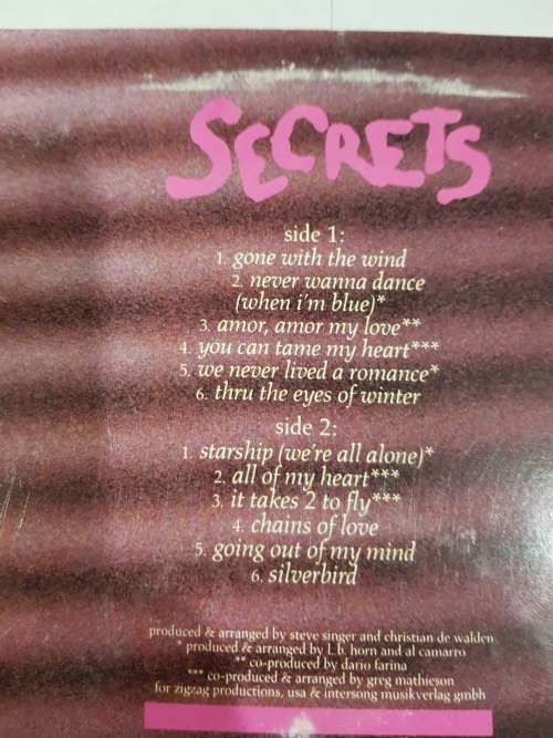 Audrey Landers, Secrets LP, VG+