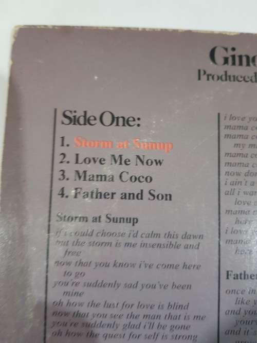 Gino Vannelli, Storm at Sunnup LP, VG+, US