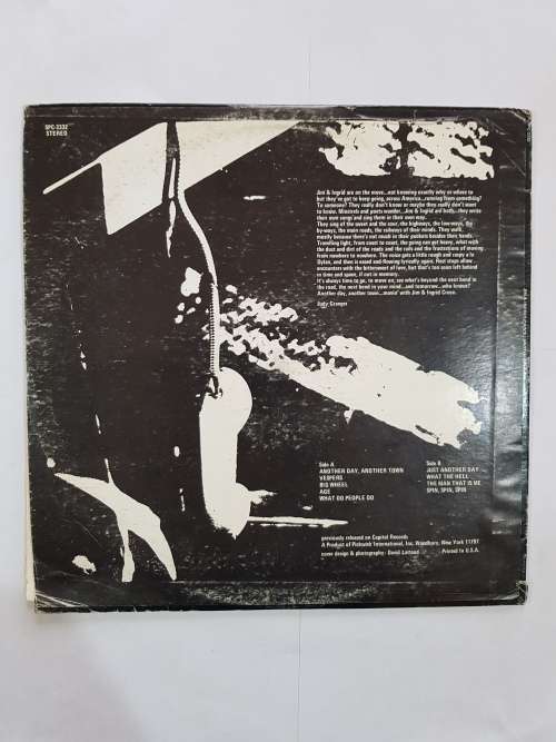 Jim and Ingrid Groce, Another Day, Another Town LP, VG