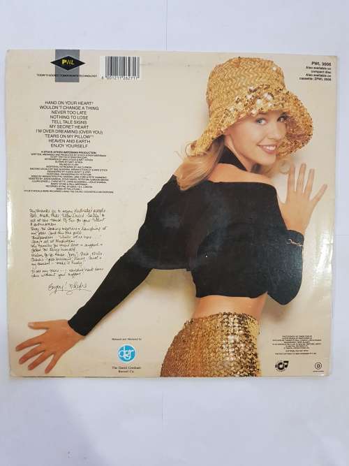 Kylie Minogue, Enjoy Yourself LP, VG