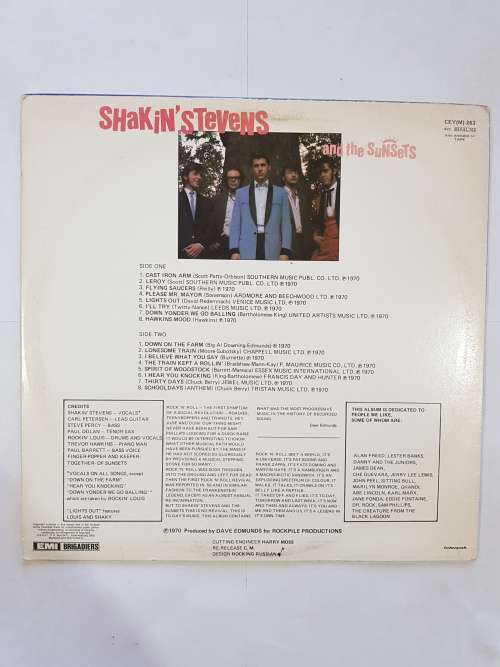 Shakin` Stevens and the Sunsets, A Legend LP, VG+