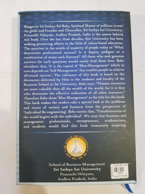 Man Management based on the Discourses of Bhagavan Sri Sathya Sai Baba