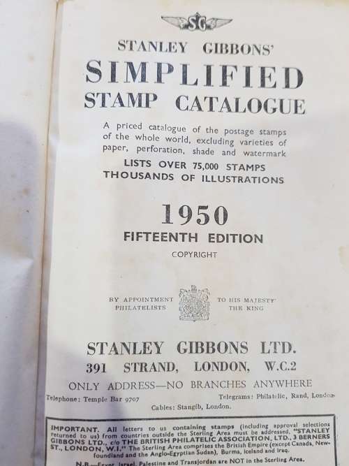 Stanley Gibbons` Simplified Stamp Catalogue 1950