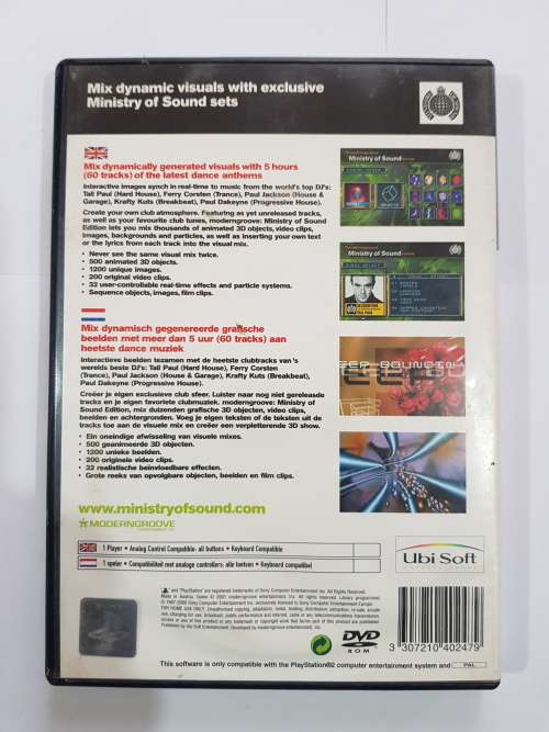 PS2, Playstation 2, ModernGroove, Ministry of Sound Edition
