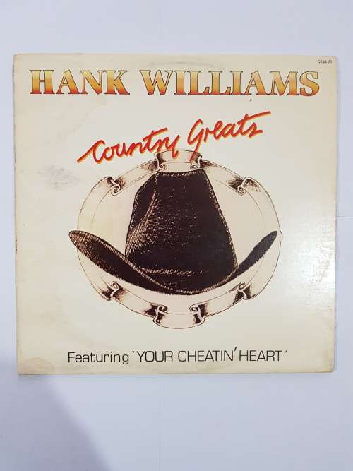 Hank Williams, Country Greats LP, VG+
