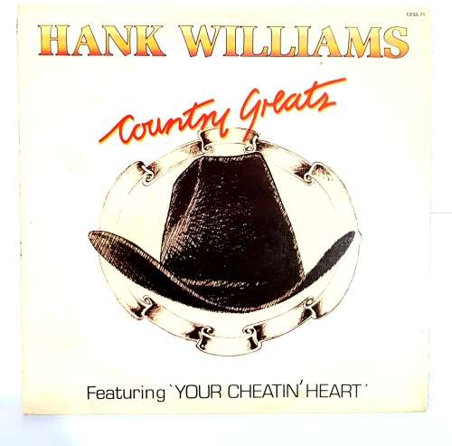 Hank Williams, Country Greats LP, VG+