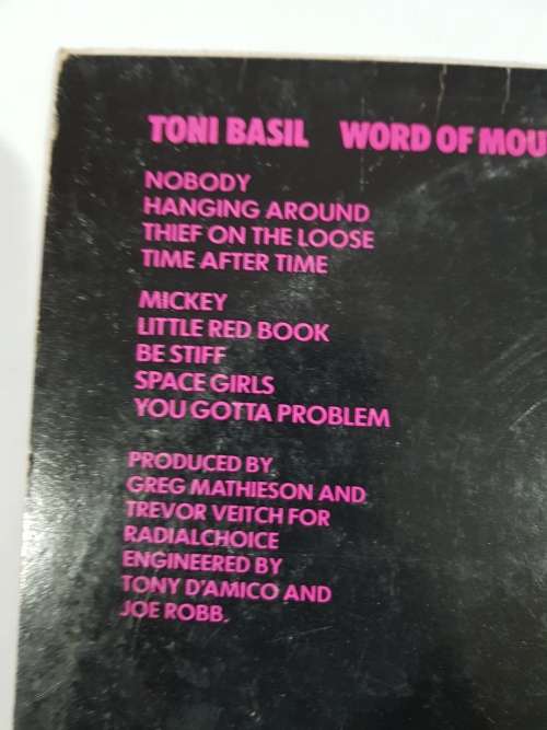 Toni Basil, Word of Mouth LP, VG+