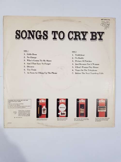 Songs to Cry By, Various LP, VG+