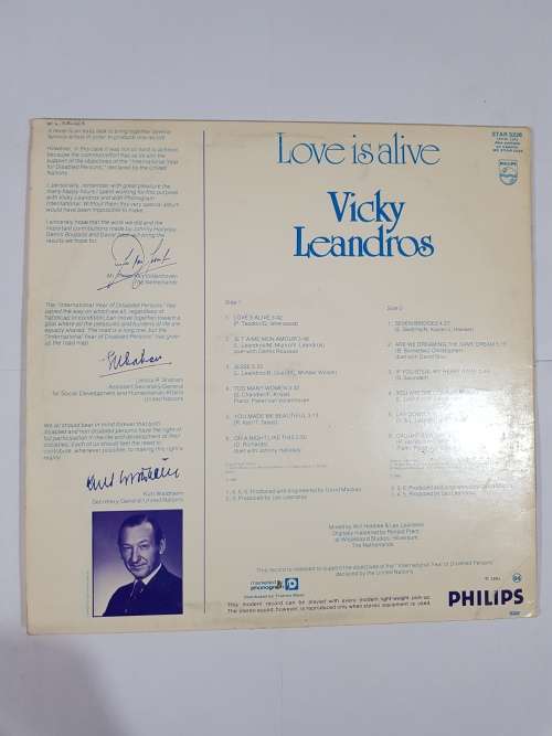 Vicky Leandros, Love is Alive LP, VG