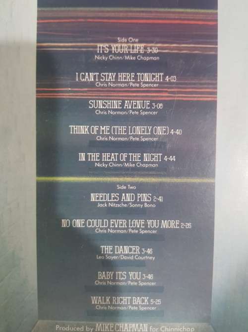 Smokie, Bright Lights and Back Alleys LP, VG+