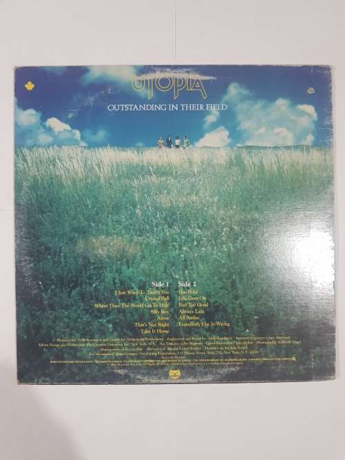 Utopia, Deface The Music LP, VG+, Canada