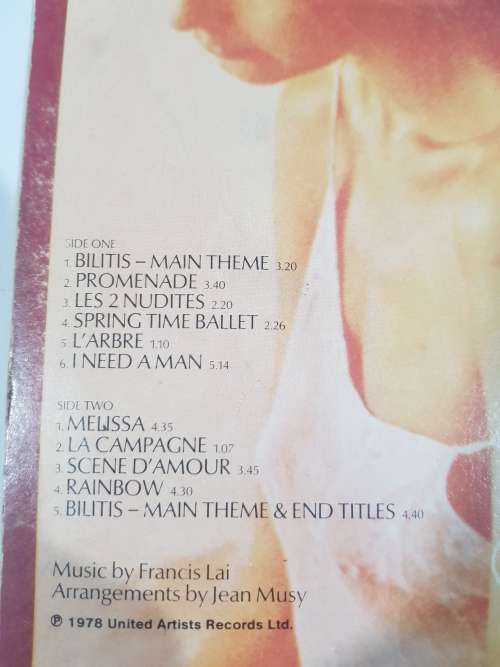 Bilitis, Motion Picture Soundtrack LP, VG+