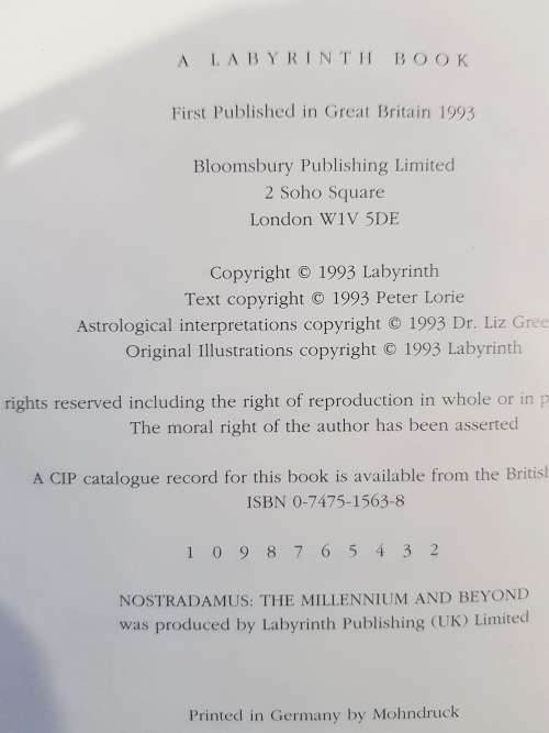 Nostradamus, The Millennium and Beyond, The Prophecies to 2016 by Peter Lorie
