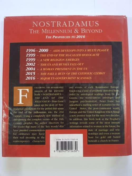 Nostradamus, The Millennium and Beyond, The Prophecies to 2016 by Peter Lorie
