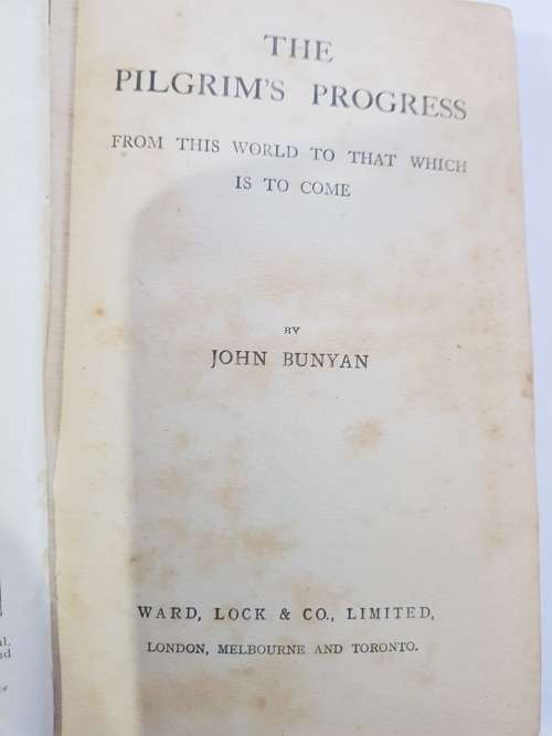 The Pilgrim`s Progress by John Bunyan, 1925, Hardcover