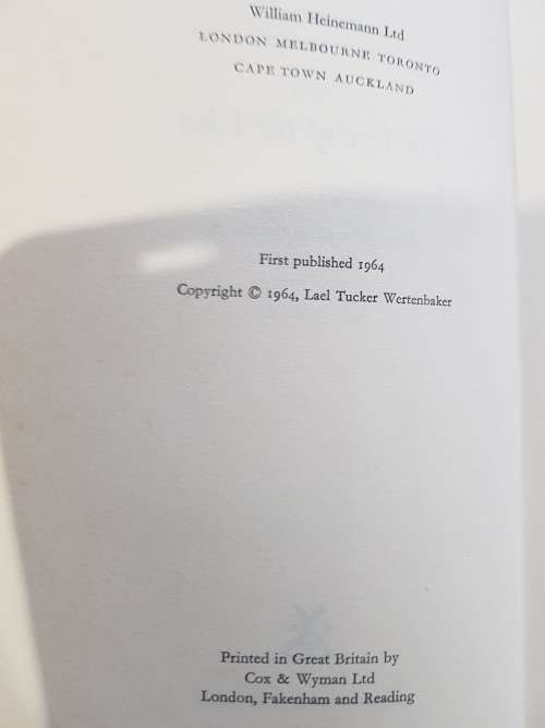 The Eye of the Lion by Lael Tucker Wertenbaker, 1964, Hardcover