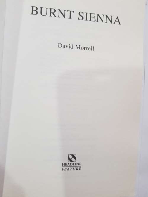 Burnt Sienna by David Morrell
