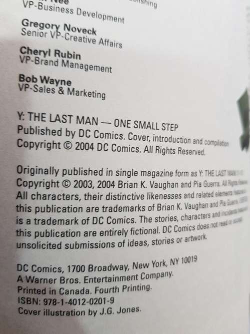 Y: The Last Man - One Small Step Book 3, Vaughan/Guerra/Marzan/Chadwick, Comic