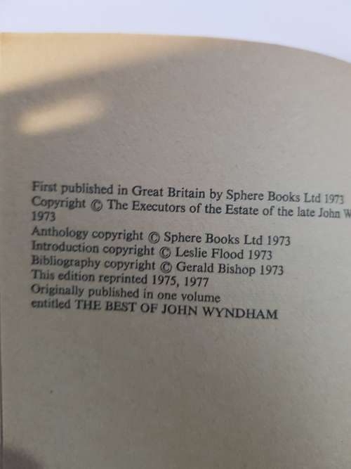 The Best of John Wyndham 1932-1949 edited by Angus Wells