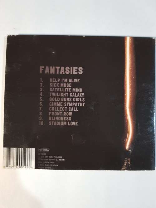 Metric, Fantasies CD, US
