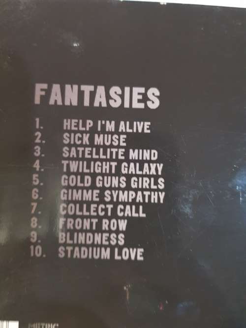 Metric, Fantasies CD, US