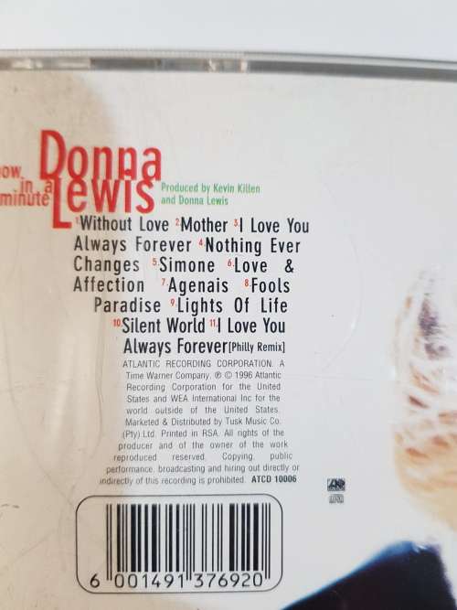 Donna Lewis, Now In A Minute CD