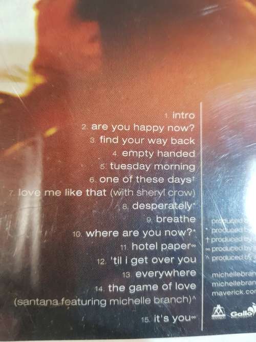 Michelle Branch, Hotel Paper CD