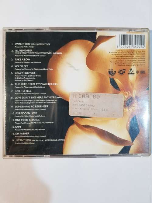 Madonna, Something To Remember CD