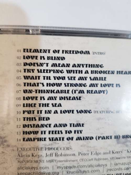 Alicia Keys, The Element of Freedom CD