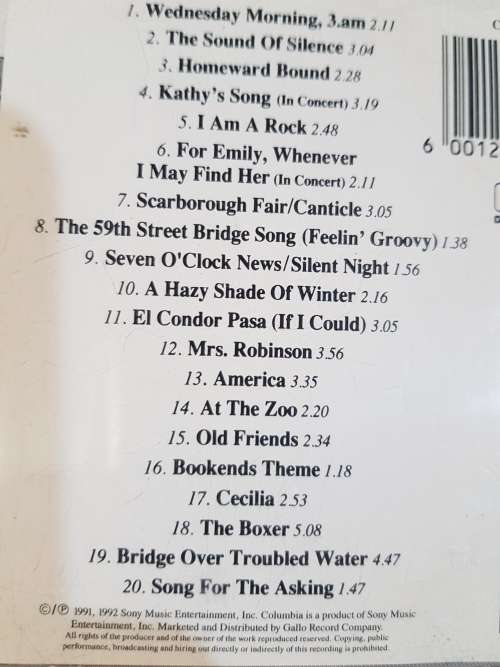 Simon and Garfunkel, The Definitive Simon and Garfunkel CD