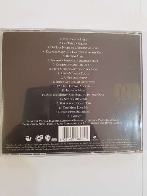 Evita, Music From The Motion Picture CD