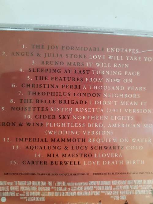Breaking Dawn, The Twilight Saga Part 1, Music From The Motion Picture CD